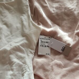 BP Cream Ribbed Sleeveless Top